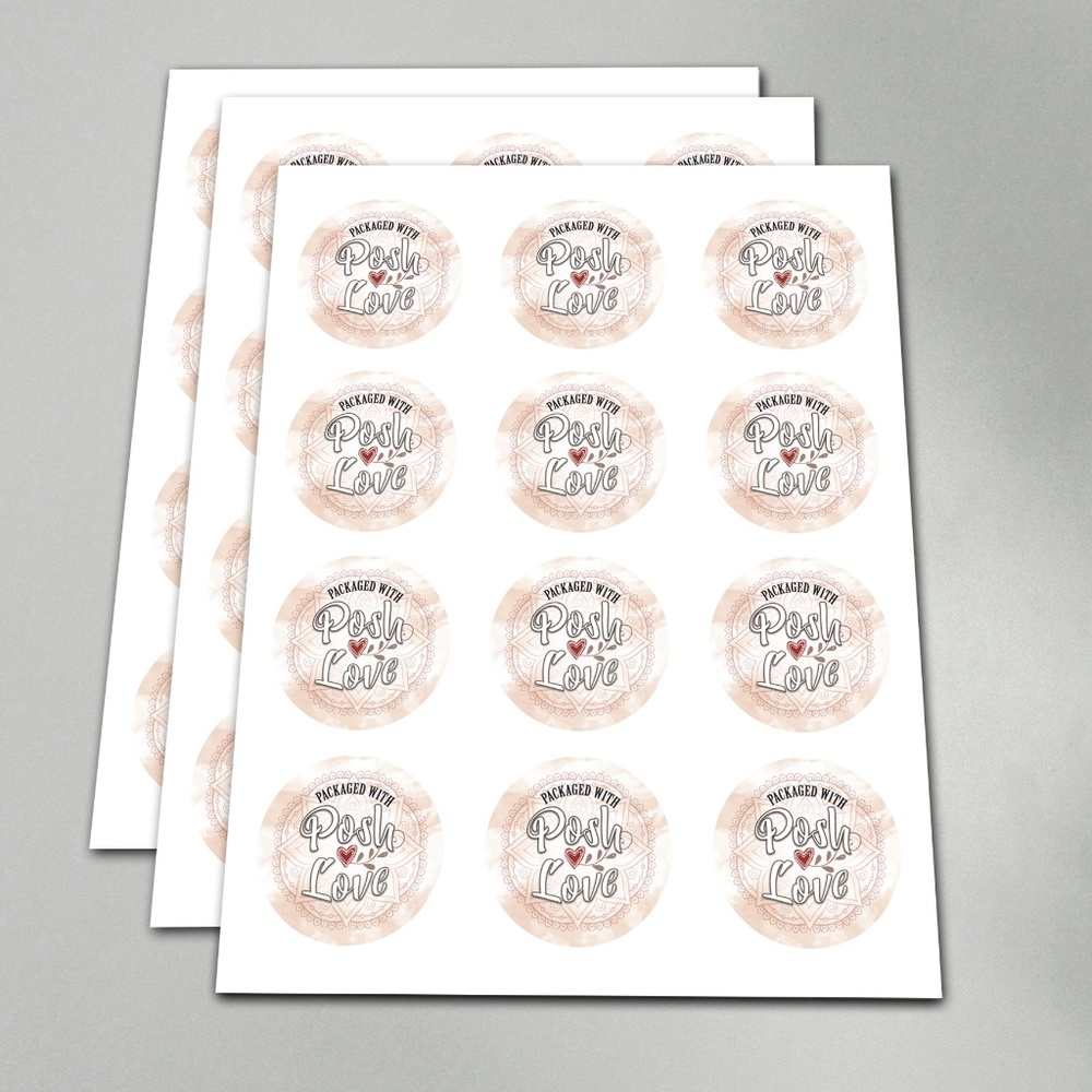 NEW -- Boho Themed Posh Love Stickers (96) - Picture 2 of 4